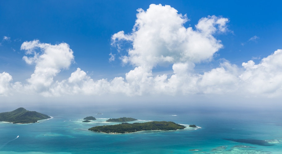 Cerf Island Seychelles Aerial Cerf Island Luftaufnahme