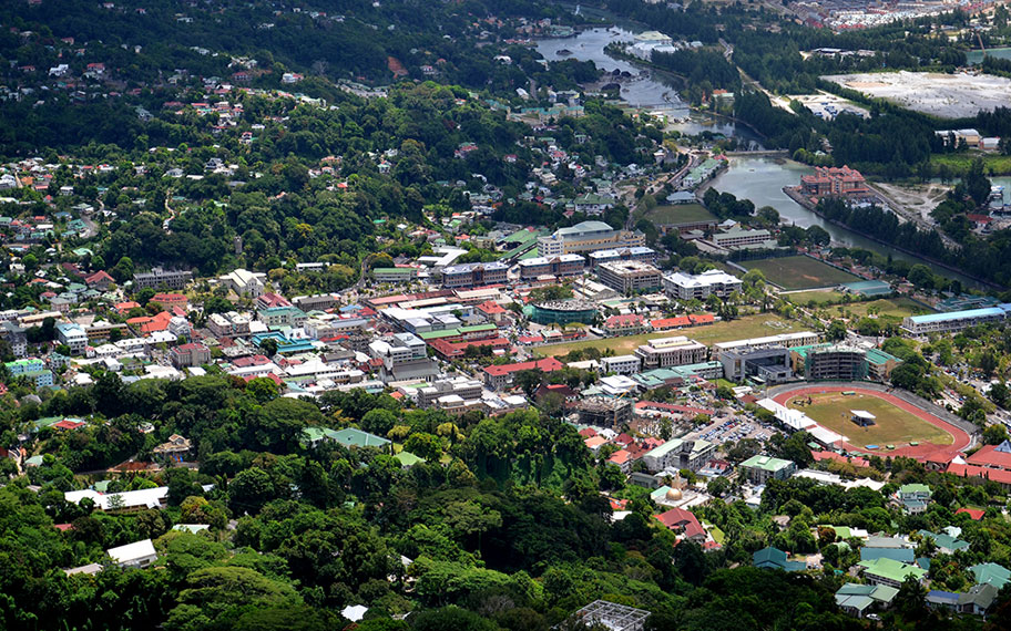 Victoria Mahe, Hauptstadt Seychellen Victoria Mahe Aerial