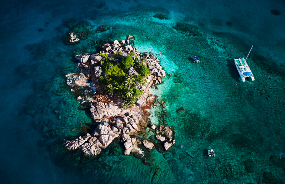 Katamaran Ausflug Cousine Island Seychellen Katamaran Ausflüge Seychellen