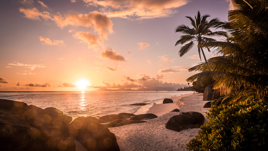 Silhouette Island Sonnenuntergang Seychellen
