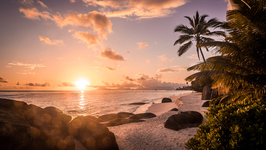 Sonnenuntergang Silhouette Island Seychelles Silhouette Island Sonnenuntergang Seychellen