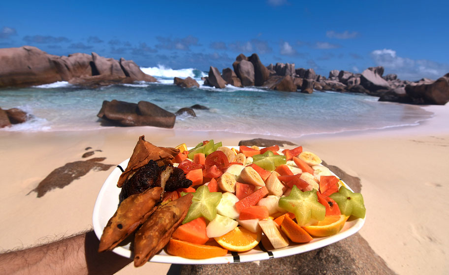 Seychellen Früchte Dessert