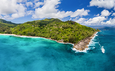 Dronen aufnahme Seychellen Insel